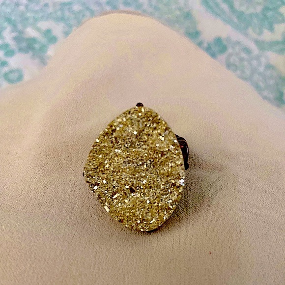 [6]💛 Gold-Tone Nugget Ring - Picture 1 of 2